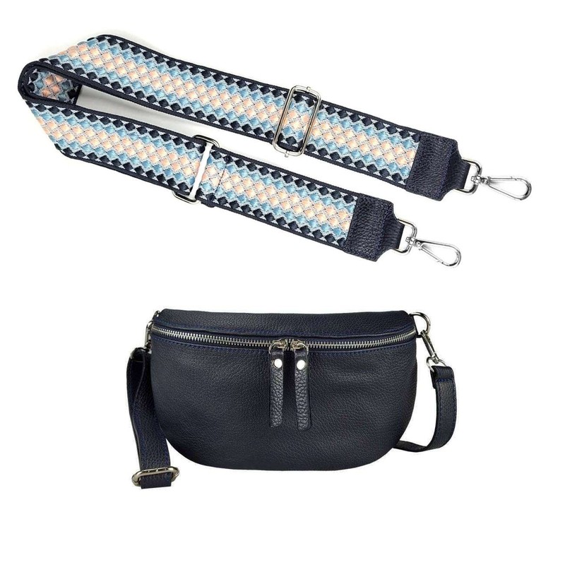 LADIES SET LEATHER CROSS OVER BODY BAG BAG Shoulder Strap HIP CHEST BELT gallery
