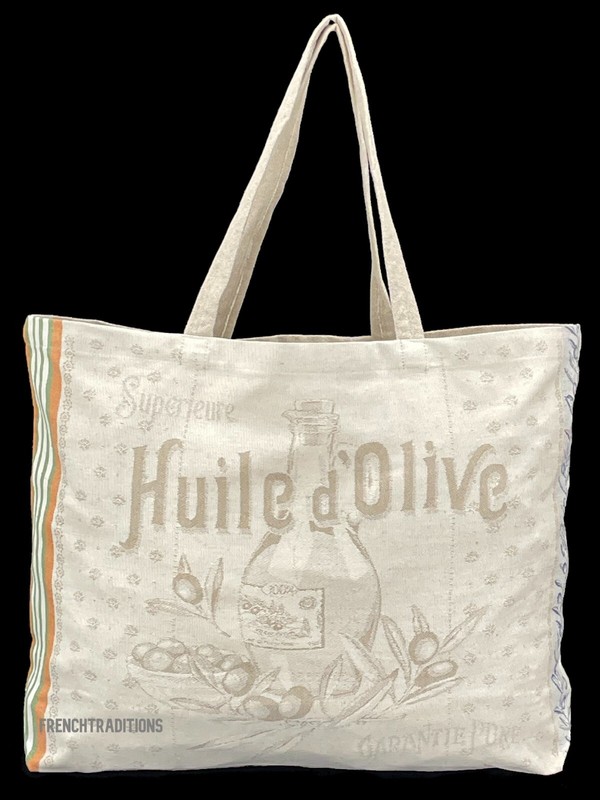 French Market Tote Bag Cotton French Olive Oil Made in France