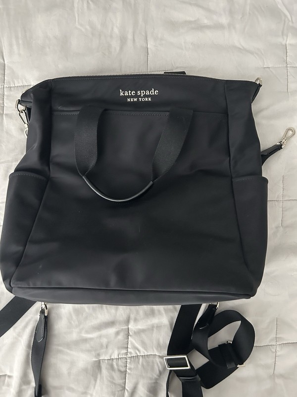 Kate Spade Chelsea Nylon Convertible Backpack In Black Large