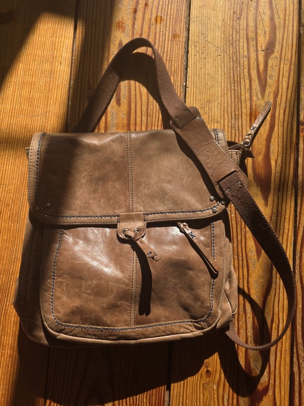 The Sak Ventura Convertible Crossbody,Shoulder, Backpack Brown Leather Bag