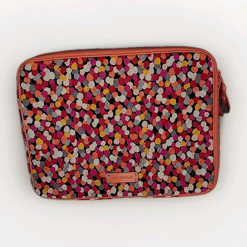 Vera Bradley Large Laptop Sleeve Computer Bag 15″ x 11” Colorful Speckled Hippie
