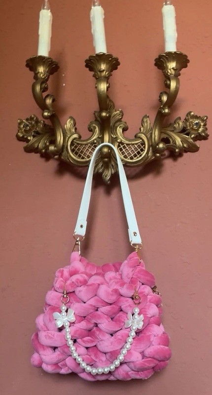 Velvet Hand Made Hand Knitted Bag gallery