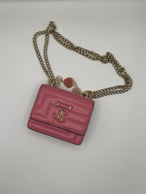 Jimmy Choo Micro Varenne Avenue Quad Shoulder Bag Candy Pink. Authentic with Box