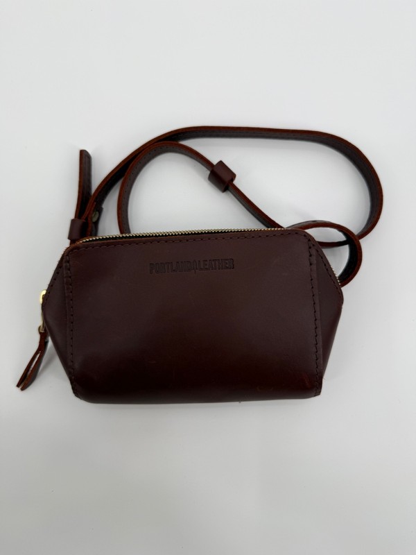 Portland Leather Goods PLG Leather Travel Belt Bag Crossbody Fanny Pack Brown gallery
