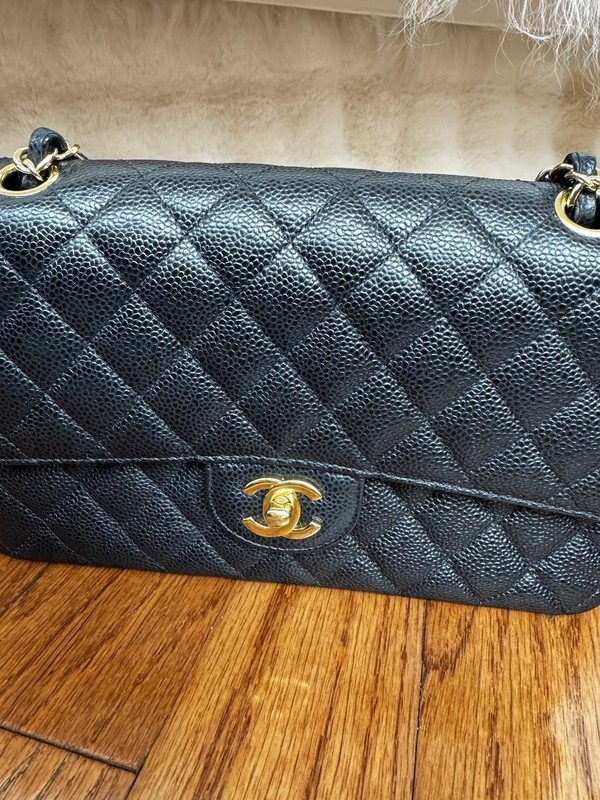 Chanel Classic Double Flap Bag Black Caviar Medium Gold Hardware gallery