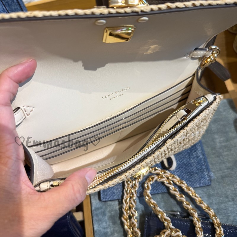 Tory Burch Britten Chain Wallet Wristlet Crossbody 183123 $505 gallery