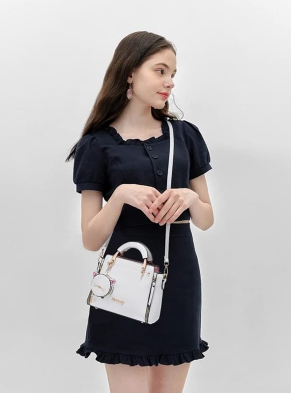 WOMEN'S WHITE CROSSBODY BAGS TOP HANDLE SATCHEL SHOULDER gallery