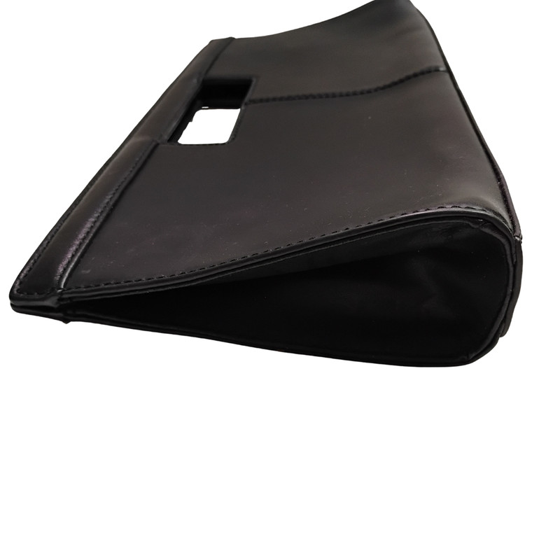 Alfani Leather Clutch | Black | Evening Bag | Small Purse | 14" x 6 1/2" gallery
