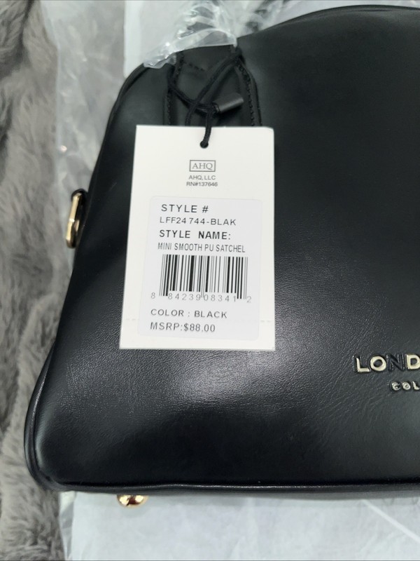 London Fog Black Bowling Bag Crossbody Strap Included See Photos gallery