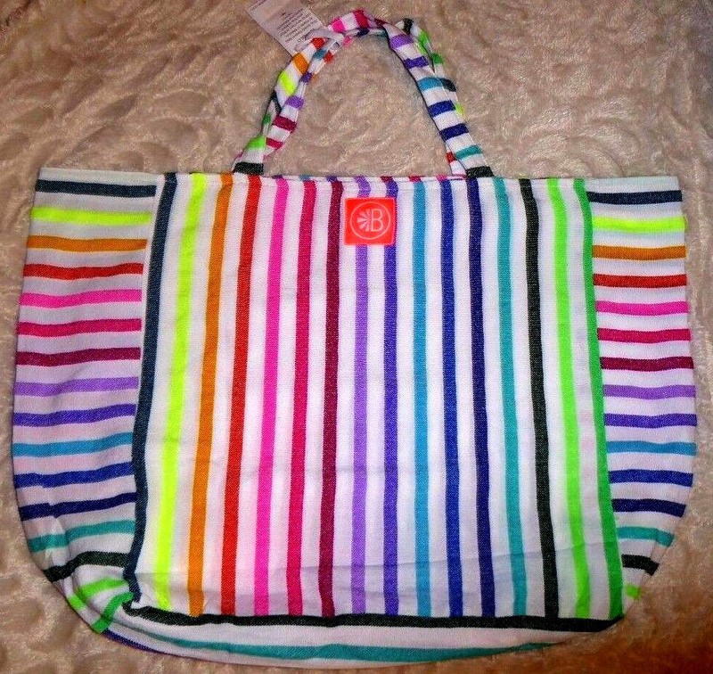 LAS BAYADAS LARGE MULTI COLOR BEACH BAG TOTE RECYCLED COTTON 2,2′ x 1,5′ x 0,8 f