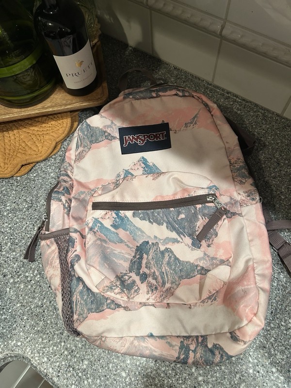 WOMEN’S JANSPORT PINK/MULTI CROSS TOWN MOUNTAIN DUSK SCHOOL BACKPACK