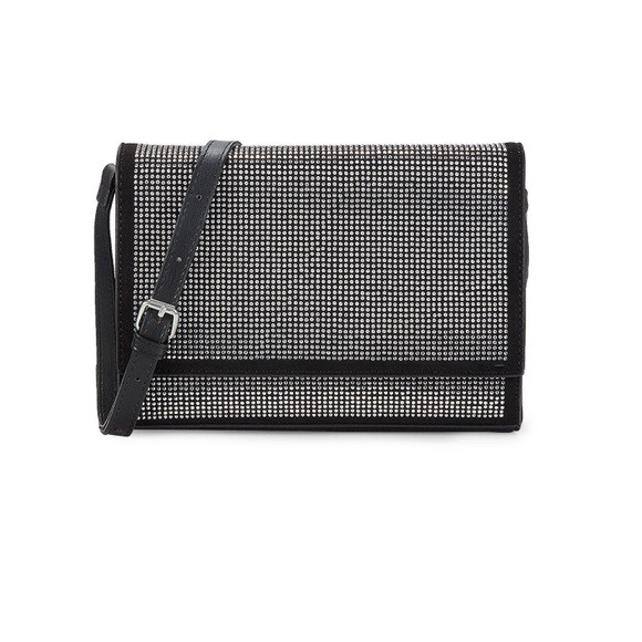 Badgley Mischka NWT Crystal Embellished Microsuede Crossbody
