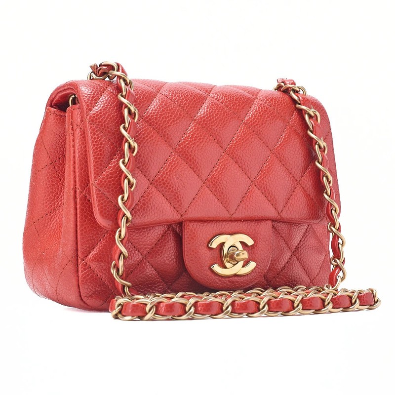 Chanel Chain Shoulder Bag Mini Matelasse 17cm Red r0_0614 gallery