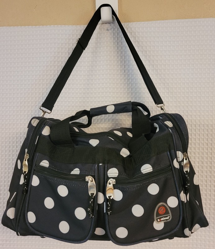 Rockland Duffel Bag, Black Dot, 19-Inch