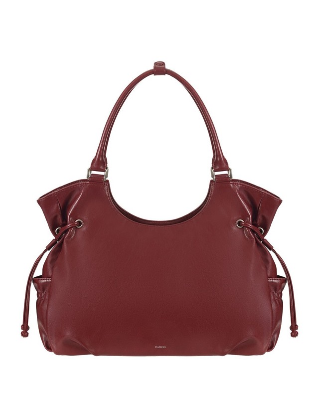 Korea Stand Oil Breezy Bag Women’s Lifestyle Casual Crossbody Bag Red Wine NWT