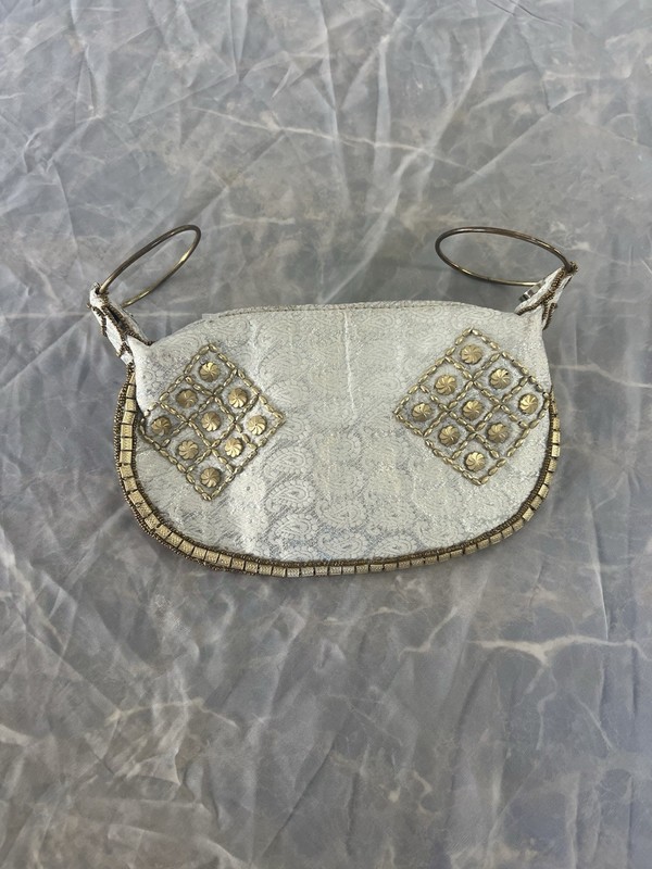 Versona Ring Handle Handbag Embroidered Gold Stud Boho Y2K Purse