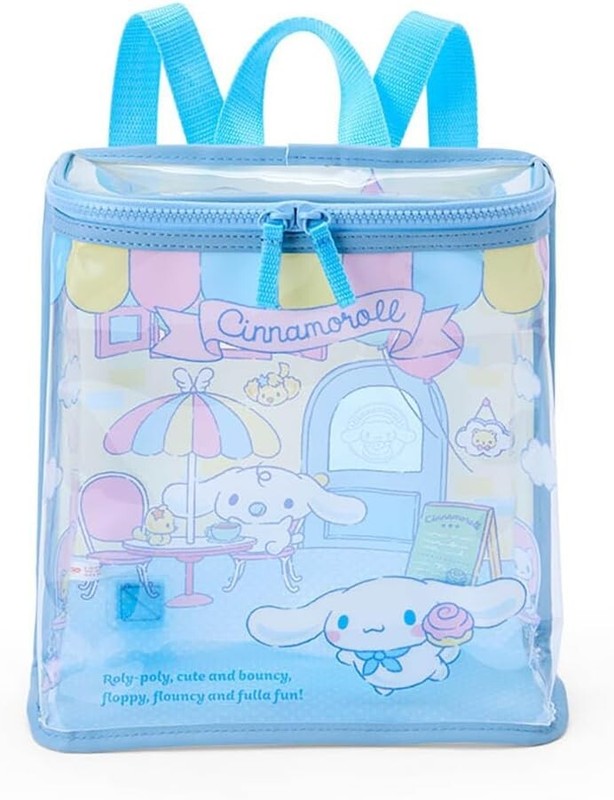 Sanrio Kids Clear Backpack Cinnamoroll 780898, 23-65cm PVC, PU leather