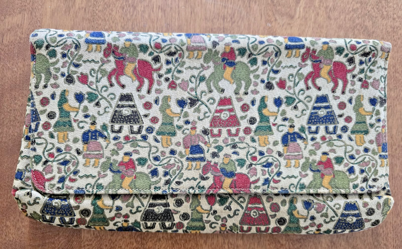 Vintage Madison Egyptian Themed Fabric Clutch ADORABLE