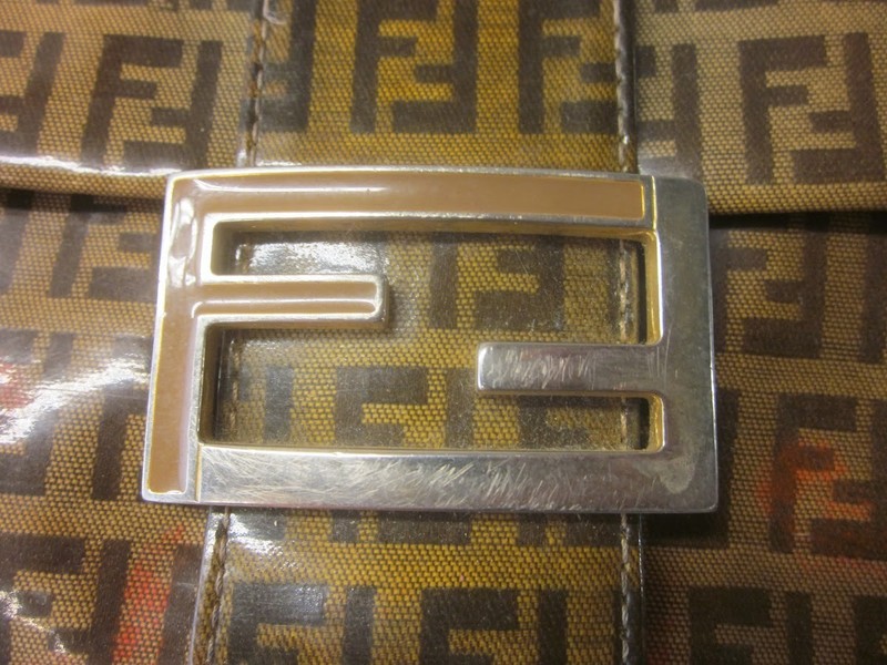 Fendi Mamma Baguette Shoulder Zucchino PVC leather Y2K Handbag Brown - See Note gallery