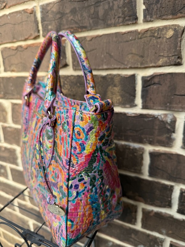 NWT Brahmin Small Lena Rainbow Reef Melbourne colorful abstract multi gallery