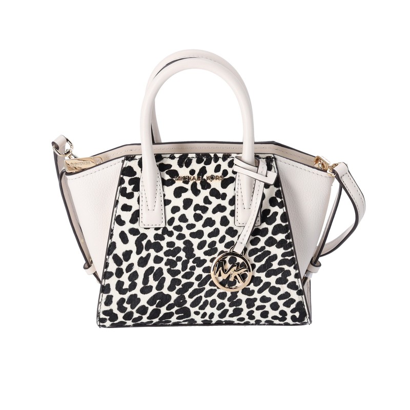 Michael Kors Avril XS Satchel Shoulder Crossbody Bag Exotic Light Cream Multi