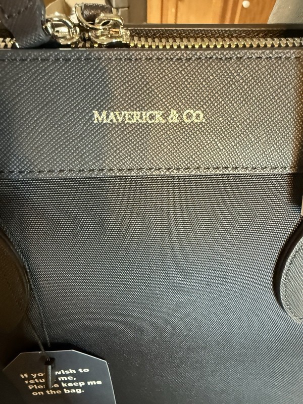 Maverick And Co Work Purse Leather Trimmed Briefcase Durable Water Resistant gallery
