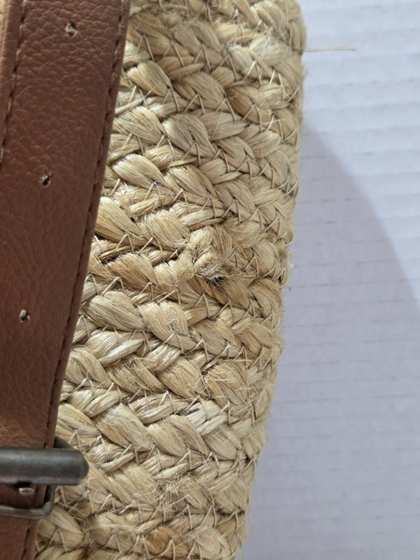 BEACH Picnic Cooler Bag Raffia XIX Palms Jute Backpack Bag The Shore Break NWOT gallery
