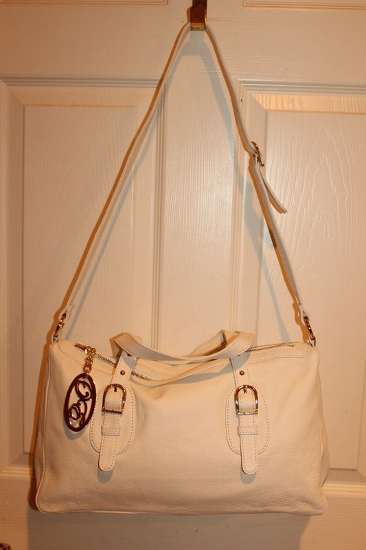 NEW! NWT! ONNA EHRLICH Off White Leather DERIN Satchel Shoulder Bag $648