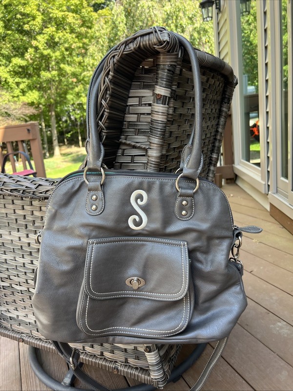Initials Inc Signature Bag “S” Removable Strap And Outside Pockets Some Flaws