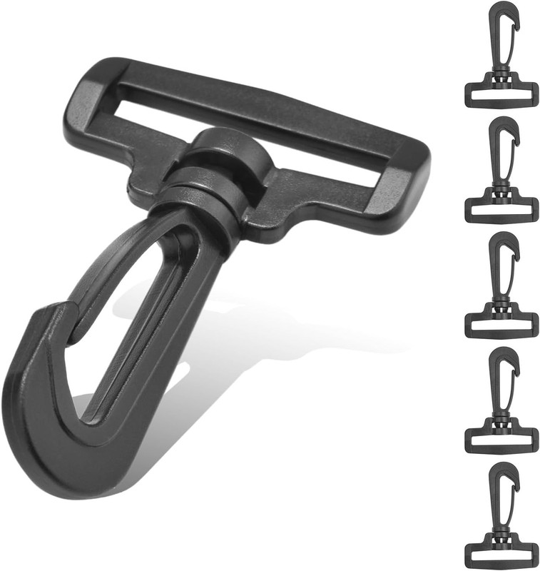12PCS Plastic Swivel Snap Hook Clips – 1 1/2 B (1-1/2 Inch Buckle X 12pcs)
