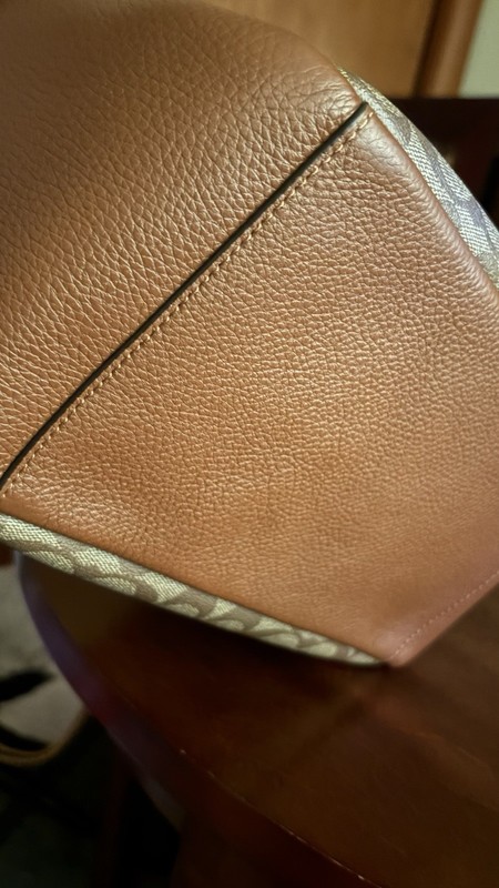 Coach (C1523) Pennie Khaki Redwood Signature Coated Canvas Shoulder Handbag gallery