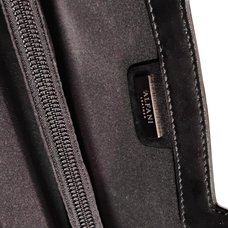 Alfani Leather Clutch | Black | Evening Bag | Small Purse | 14" x 6 1/2" gallery