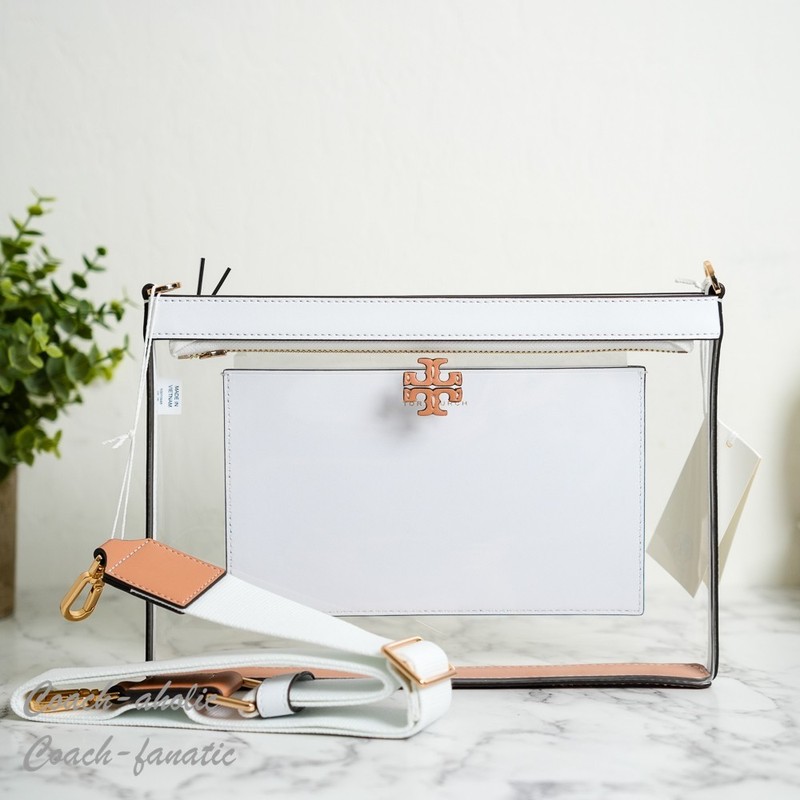 Tory Burch Blake Clear Swingpack Crossbody Clear/Optic White NWT