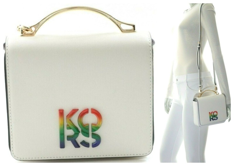 Michael Kors Pride Small Convertible Leather Shoulder Bag Optic White NWT$448.00