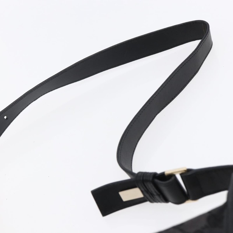 GUCCI GG Canvas Shoulder Bag Black Silver 001 4206 Auth 151872 gallery