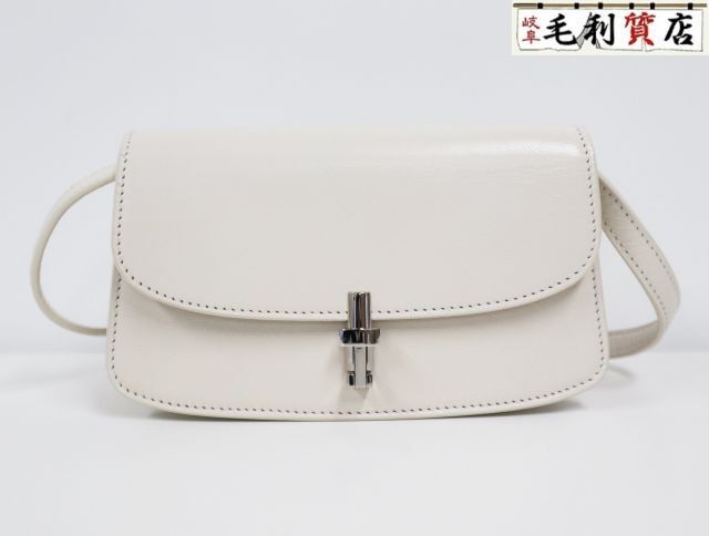 THE ROW E W SOFIA Small W1569 L39 Ivory Ladies Leather Crossbody Excellent Condi