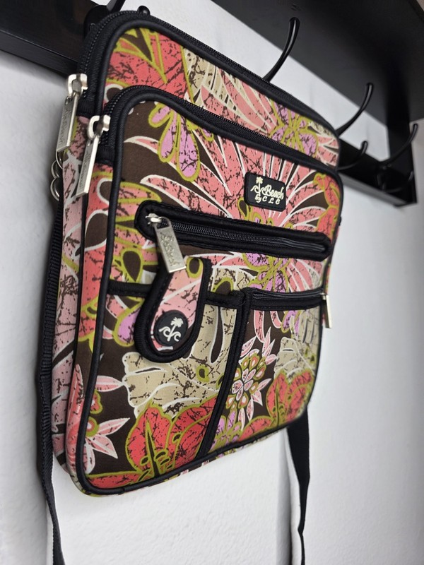 Beach by CLC Crossbody Bag Floral Tropical Hibiscus Multi-Pocket Travel Purse... gallery