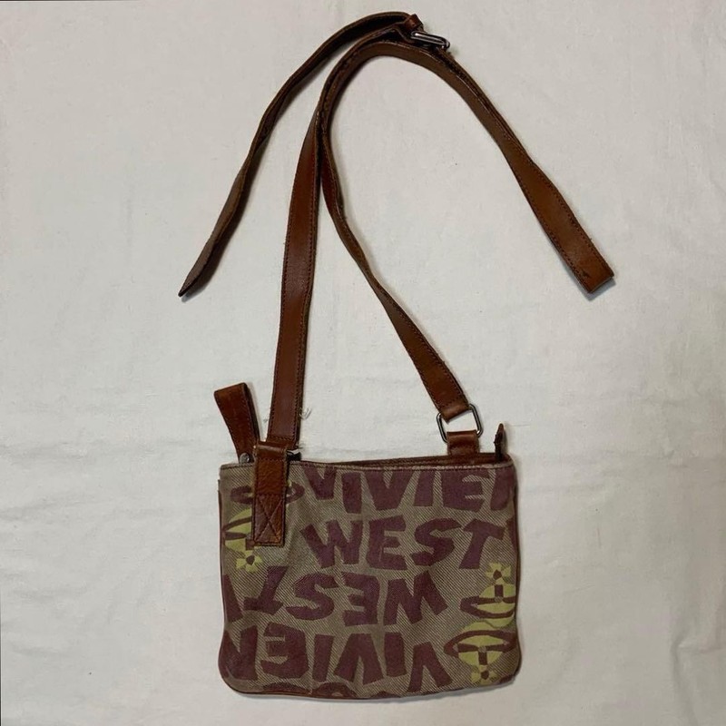 Vivienne Westwood London Shoulder Bag Saturn Orb Design 18x23cm #FF AGA