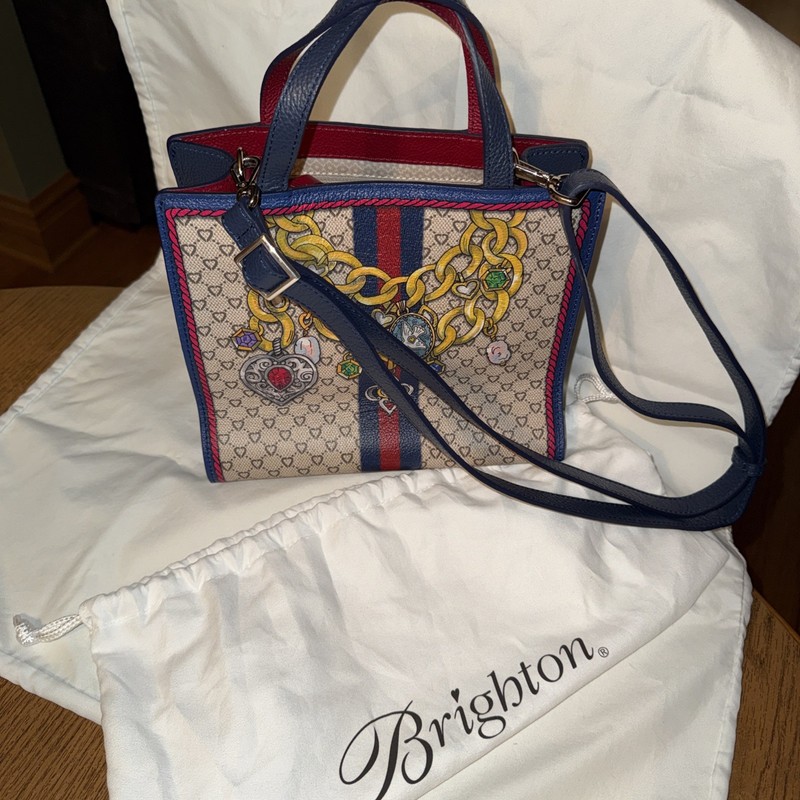 NWOT Brighton JEWEL Small Tote Multicolor Leather Shoulder/Crossbody MSRP $405 gallery