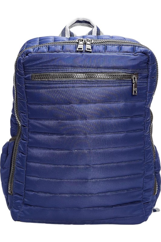 Think Royln Women’s Quilted Nylon Backpack 24/7 Navy Noir
