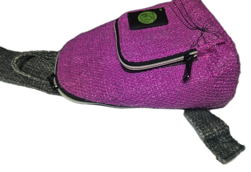 Dime Bags Pink Mini Hemp Backpack / Daypack with Front Zip & Adjustable Straps gallery