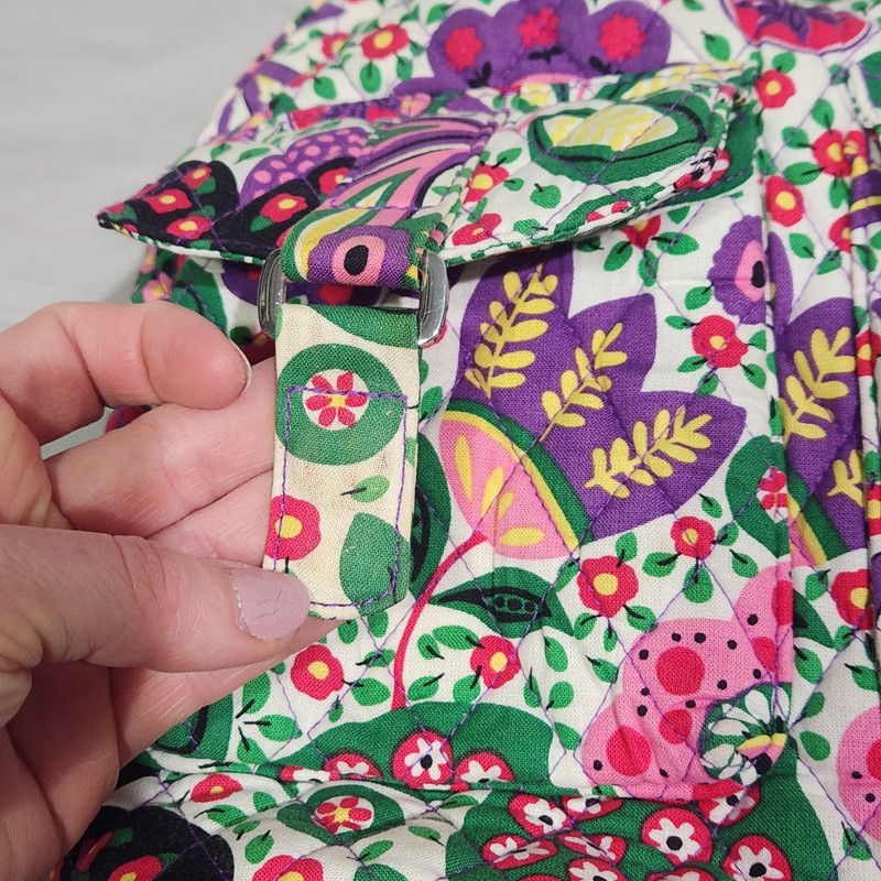 Vera Bradley Cinch Tote Purse Retired Viva La Vera Colorful Floral Long Strap gallery