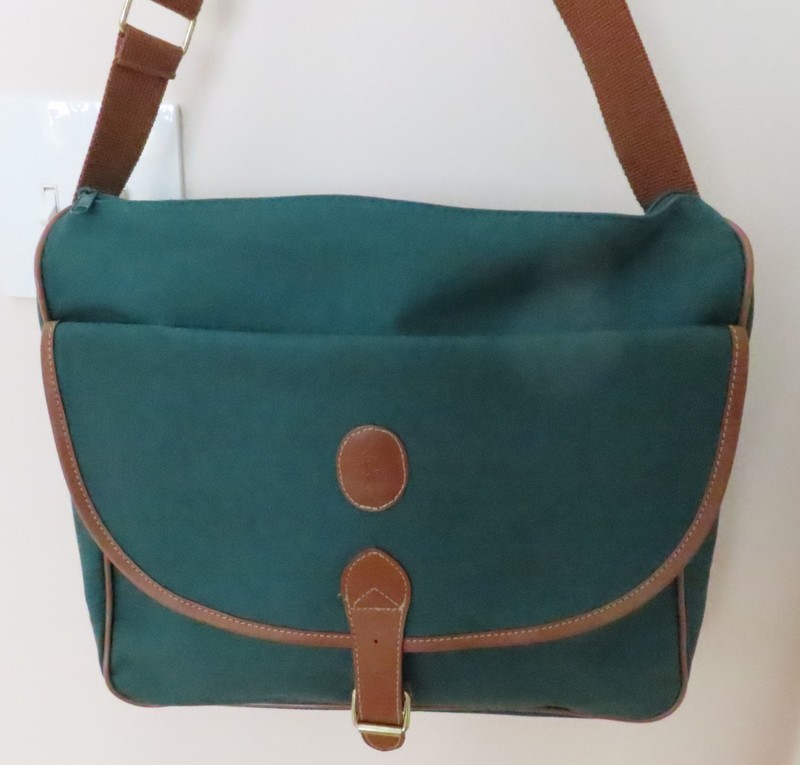 Ralph Lauren POLO Pine Green Messenger Bag w Front Pocket 16 x 13.5 Inches gallery