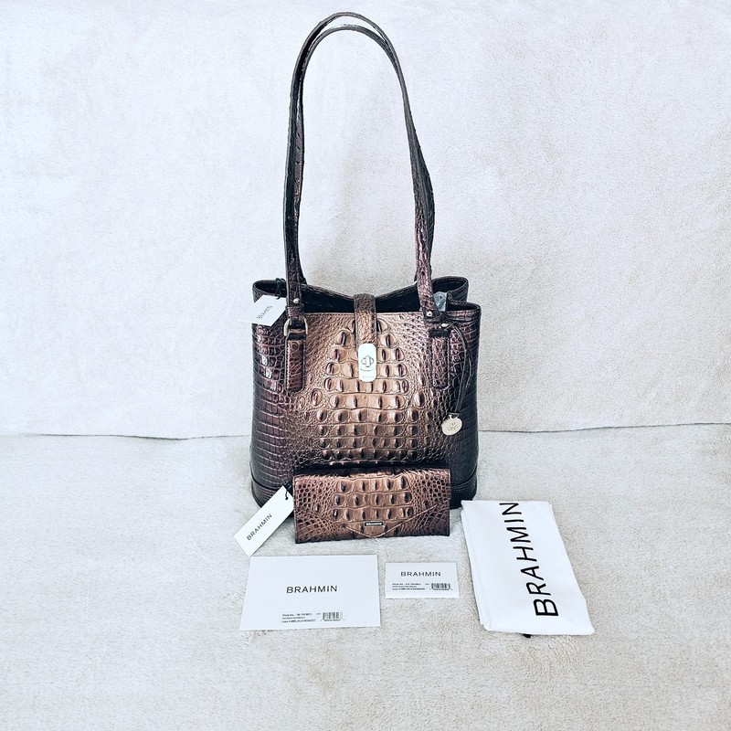 NEW BRAHMIN GANACHE OMBRE FIORA W/VERONICA WALLET
