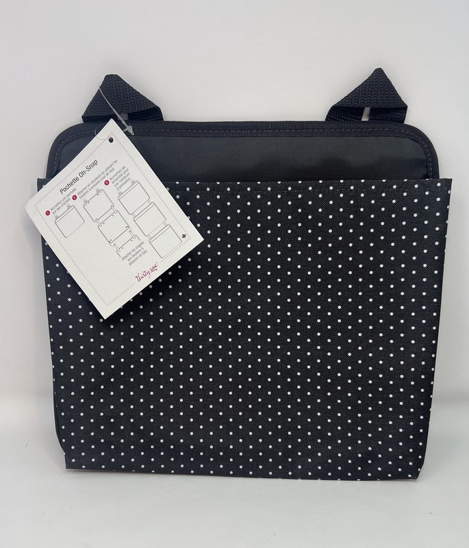 Thirty One Oh-Snap Pocket Organizer Ditty Dot Black White New With Tag