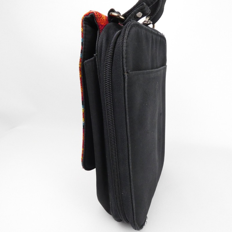 Pendleton Crossbody Bag Purse Red Blk Aztec Native Tribal Wool Front Zip Around gallery