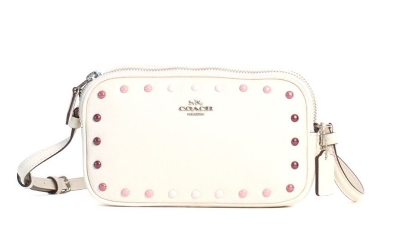 Coach Crossbody Pouch Rivets Chalk Pouch