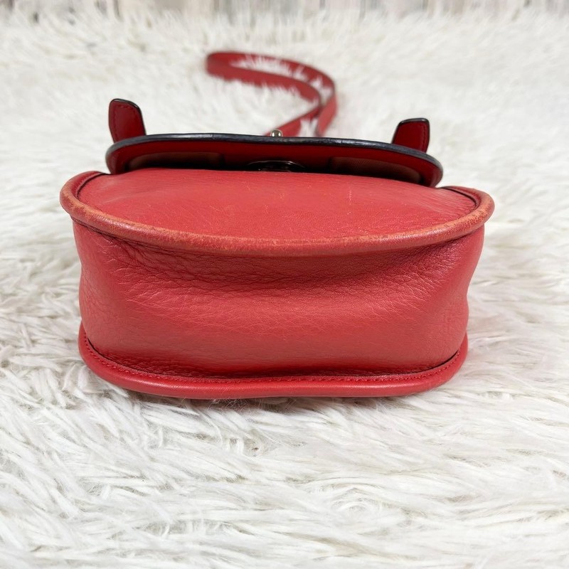 Coach Legacy Mini Shoulder Bag Red Crossbody Turnlock, 15cm x 16cm x 6cm gallery