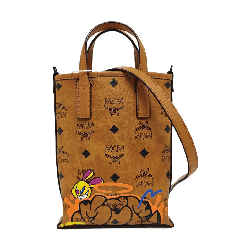 MCM X Sambypen Collaboration Visetos Graffiti Print Faux – Very Good #70CD0S