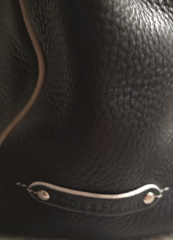 Cole Haan Village Shopper Satchel Pebble Leather 2 handle, B06337 Black Stone gallery